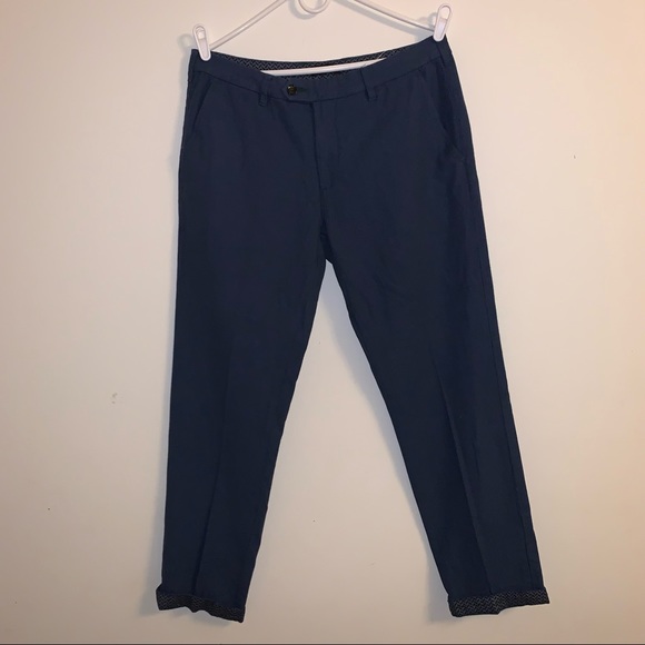 Ted Baker Men’s Comfy 98% Cotton, 2% Elastane Navy Chico Pants